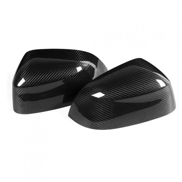 Side Door Mirror Cover 2 pcs Car Rear View Mirror Cover Black Carbon Fiber Side Rear View Mirror Cover Caps Fit for X3 X4 X7 X5 